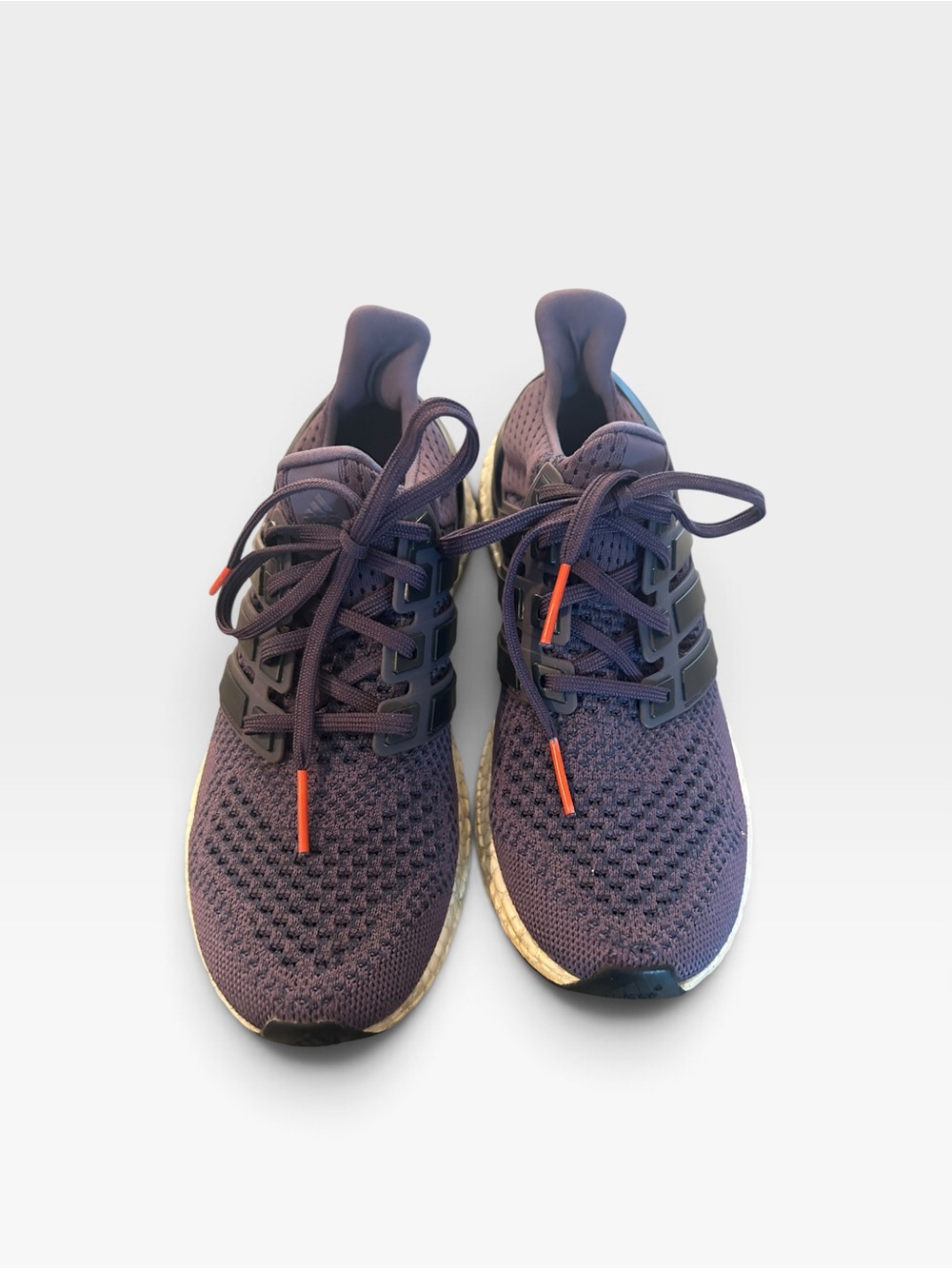 Adidas Running Sneakers in Deep Purple with Orange Accents size 7